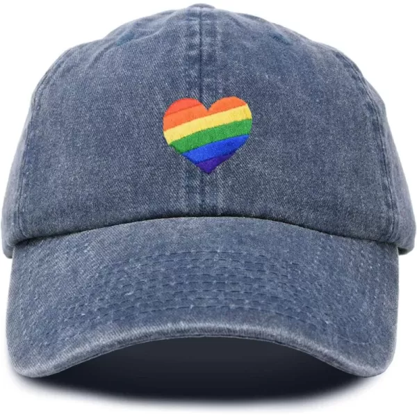 DALIX Rainbow Heart Hat Embroidered Mens Womens Baseball Cap
