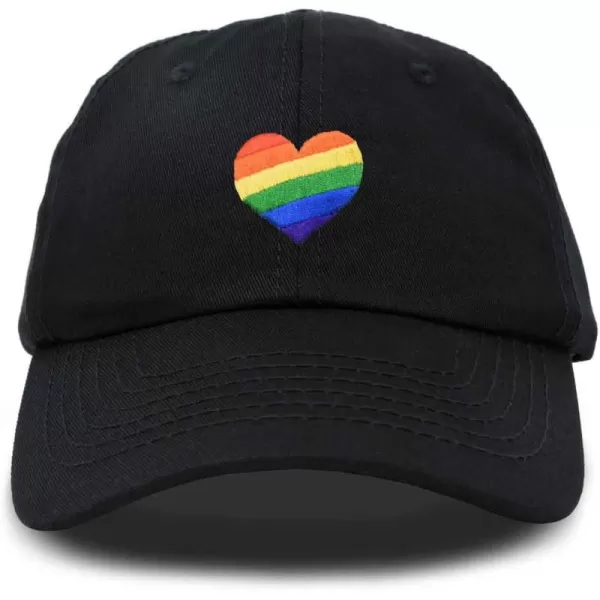 DALIX Rainbow Heart Hat Embroidered Mens Womens Baseball Cap