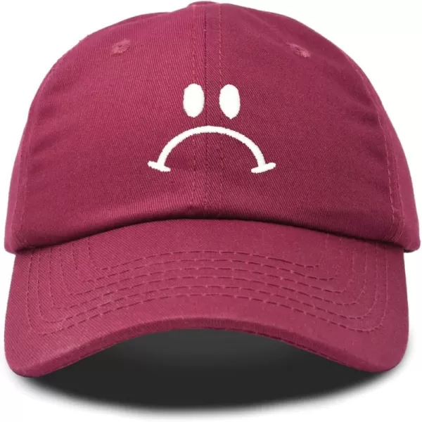 DALIX Sad Face Hat Mens Womens Sadface Frowning Baseball Cap
