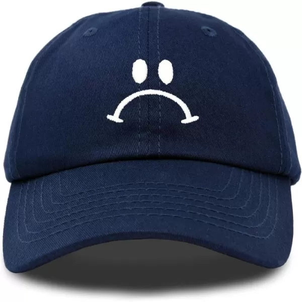 DALIX Sad Face Hat Mens Womens Sadface Frowning Baseball Cap