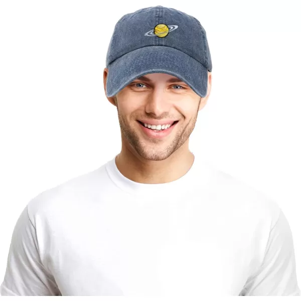 DALIX Embroidered Saturn Baseball Cap Cotton Dad Hat Men