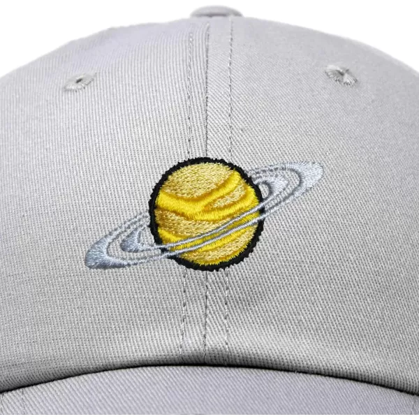 DALIX Embroidered Saturn Baseball Cap Cotton Dad Hat Men