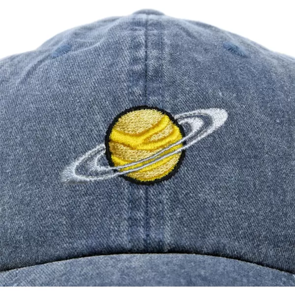 DALIX Embroidered Saturn Baseball Cap Cotton Dad Hat Men