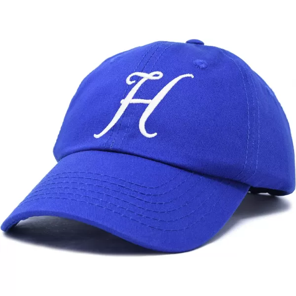 DALIX Initial Hat Letter H Womens Baseball Cap Monogram Cursive Embroider