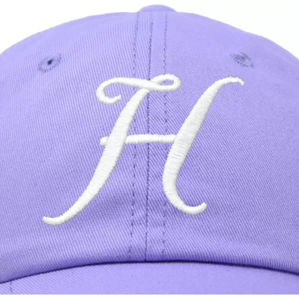 DALIX Initial Hat Letter H Womens Baseball Cap Monogram Cursive Embroider