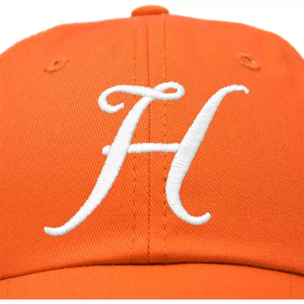 DALIX Initial Hat Letter H Womens Baseball Cap Monogram Cursive Embroider