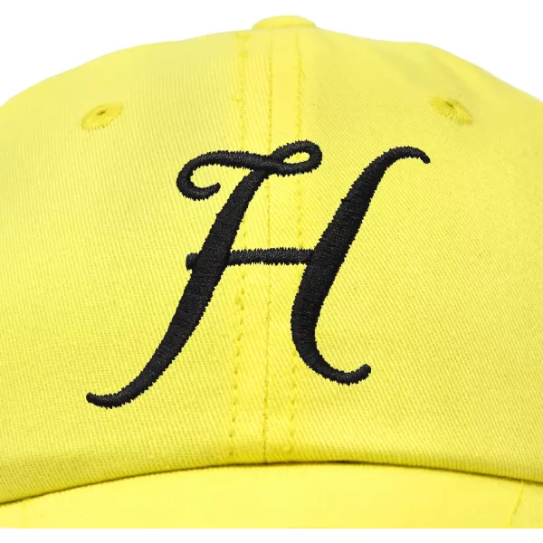 DALIX Initial Hat Letter H Womens Baseball Cap Monogram Cursive Embroider