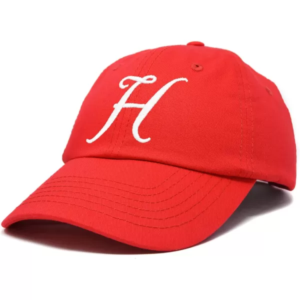 DALIX Initial Hat Letter H Womens Baseball Cap Monogram Cursive Embroider