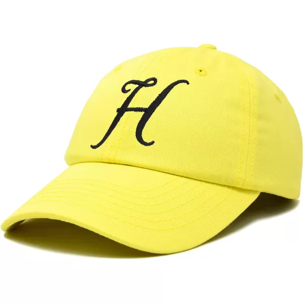 DALIX Initial Hat Letter H Womens Baseball Cap Monogram Cursive Embroider