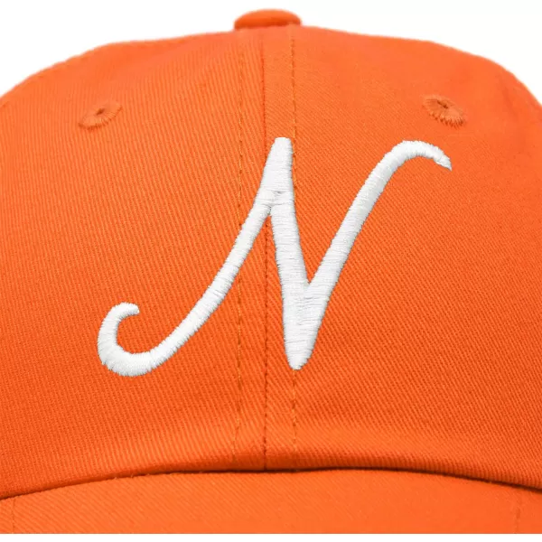 DALIX Initial Hat Letter N Womens Baseball Cap Monogram Cursive Embroider