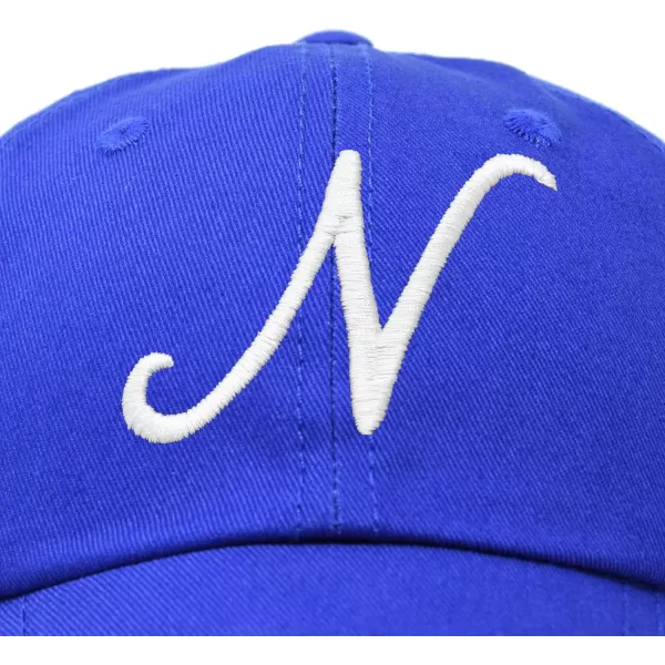 DALIX Initial Hat Letter N Womens Baseball Cap Monogram Cursive Embroider