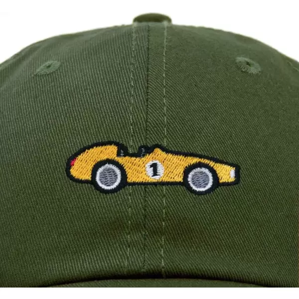 DALIX Race Car Embroidered Dad Cap Classic Cotton Baseball Hat Mens