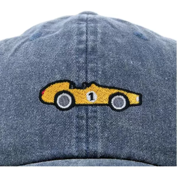 DALIX Race Car Embroidered Dad Cap Classic Cotton Baseball Hat Mens