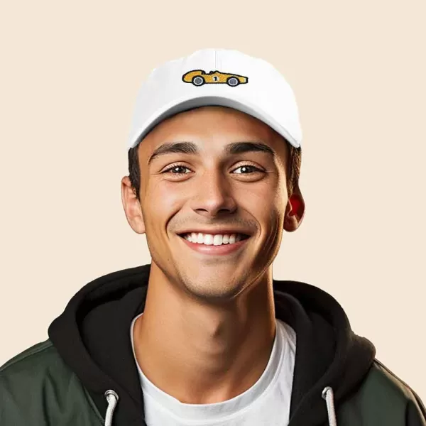 DALIX Race Car Embroidered Dad Cap Classic Cotton Baseball Hat Mens