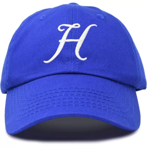 DALIX Initial Hat Letter H Womens Baseball Cap Monogram Cursive Embroider