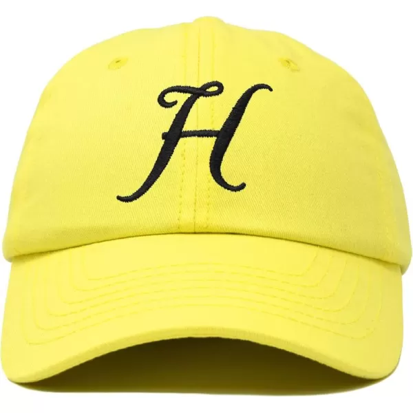 DALIX Initial Hat Letter H Womens Baseball Cap Monogram Cursive Embroider