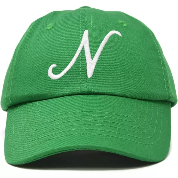 DALIX Initial Hat Letter N Womens Baseball Cap Monogram Cursive Embroider