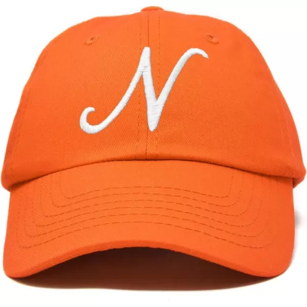 DALIX Initial Hat Letter N Womens Baseball Cap Monogram Cursive Embroider