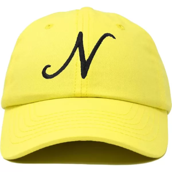 DALIX Initial Hat Letter N Womens Baseball Cap Monogram Cursive Embroider