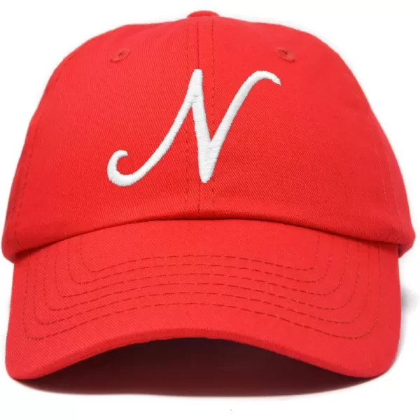 DALIX Initial Hat Letter N Womens Baseball Cap Monogram Cursive Embroider