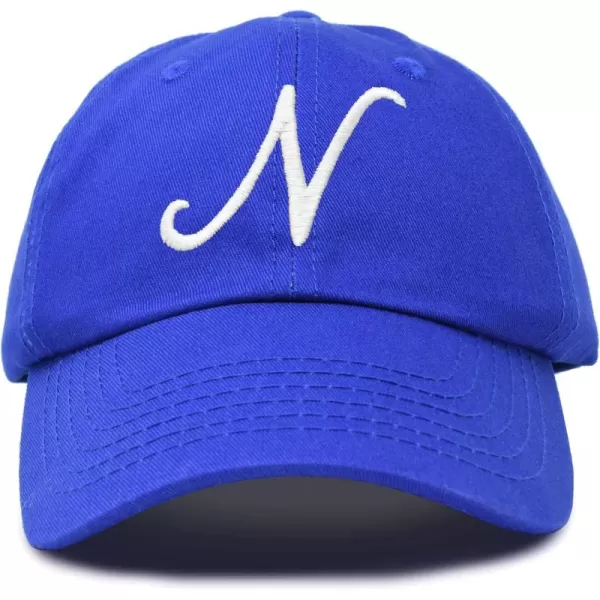 DALIX Initial Hat Letter N Womens Baseball Cap Monogram Cursive Embroider