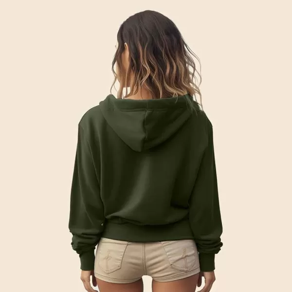 DALIX Heart Embroidered Fleece Cropped Zip Hoodie Cold Fall Winter Womens