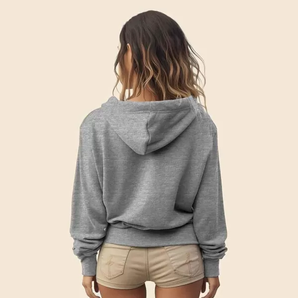 DALIX Heart Embroidered Fleece Cropped Zip Hoodie Cold Fall Winter Womens