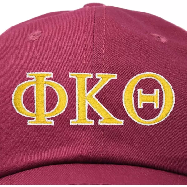 DALIX Phi Kappa Theta Greek Letters Ball Cap Embroidered Hat