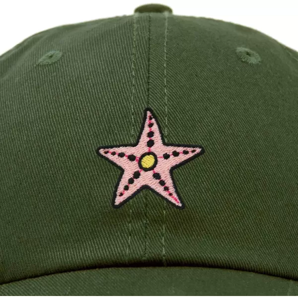 DALIX Starfish Cotton Dad Cap Embroidered Baseball Hat