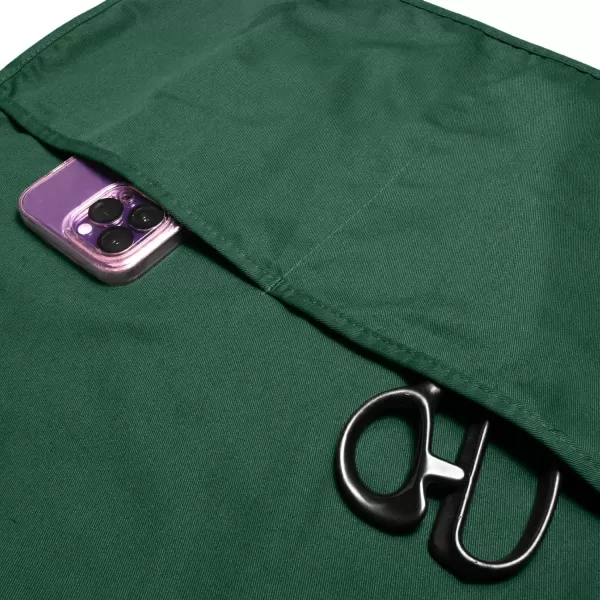 DALIX Cobbler Apron 2 Pockets Smock Regular 28.5" x 18.5" Poly Cotton Black White