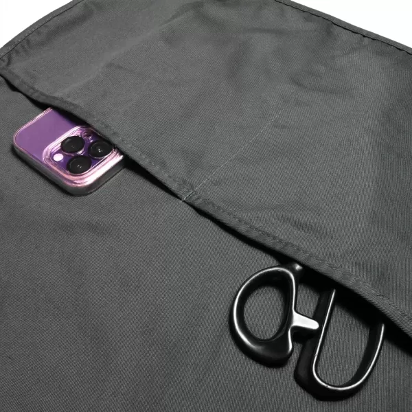 DALIX Cobbler Apron 2 Pockets Smock Regular 28.5" x 18.5" Poly Cotton Black White