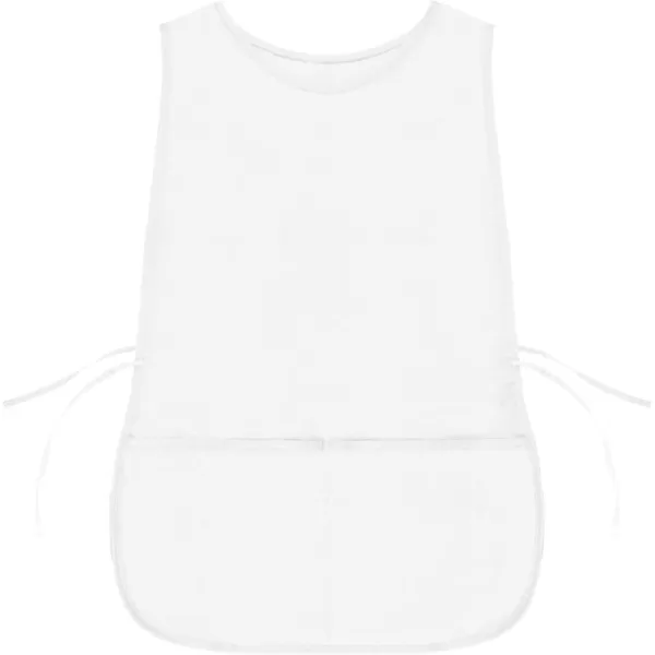 DALIX Cobbler Apron 2 Pockets Smock Regular 28.5" x 18.5" Poly Cotton Black White