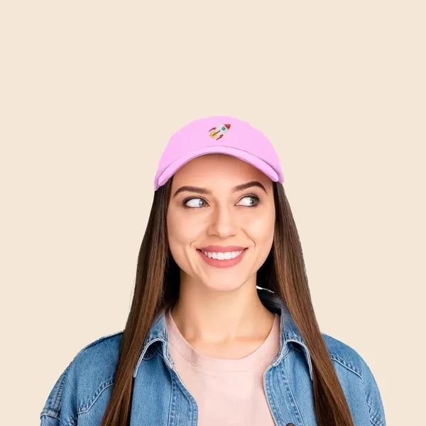 DALIX Rocket Hat Space Dad Caps Embroidered Custom Cap Cotton Hats NASA
