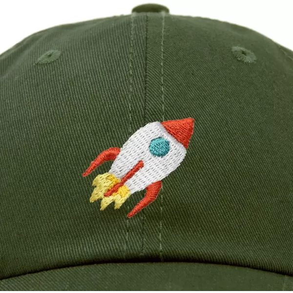 DALIX Rocket Hat Space Dad Caps Embroidered Custom Cap Cotton Hats NASA