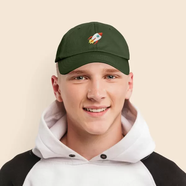 DALIX Rocket Hat Space Dad Caps Embroidered Custom Cap Cotton Hats NASA