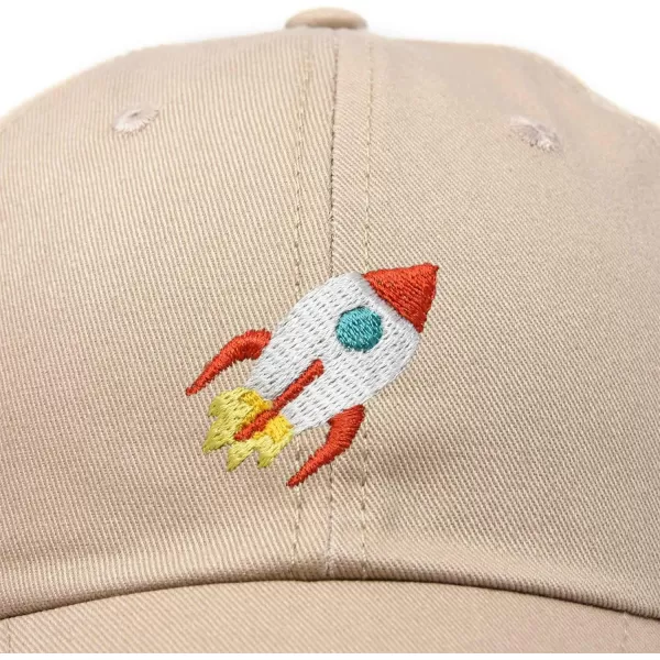 DALIX Rocket Hat Space Dad Caps Embroidered Custom Cap Cotton Hats NASA