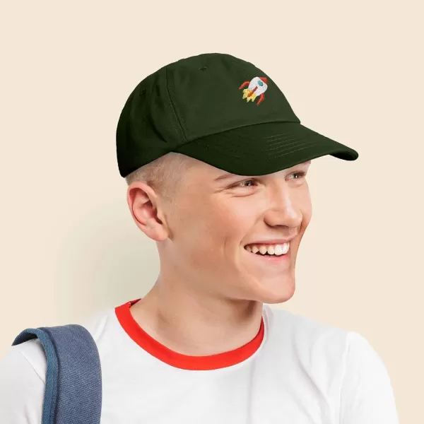 DALIX Rocket Hat Space Dad Caps Embroidered Custom Cap Cotton Hats NASA