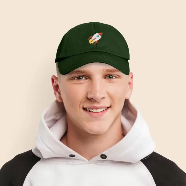 DALIX Rocket Hat Space Dad Caps Embroidered Custom Cap Cotton Hats NASA
