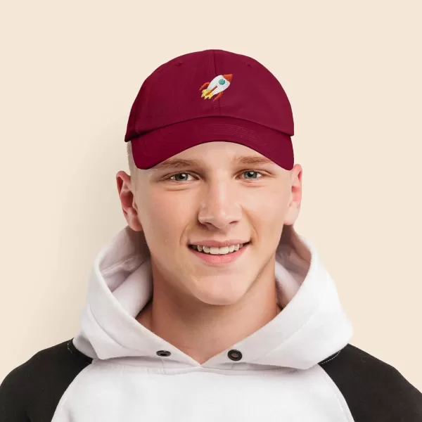DALIX Rocket Hat Space Dad Caps Embroidered Custom Cap Cotton Hats NASA