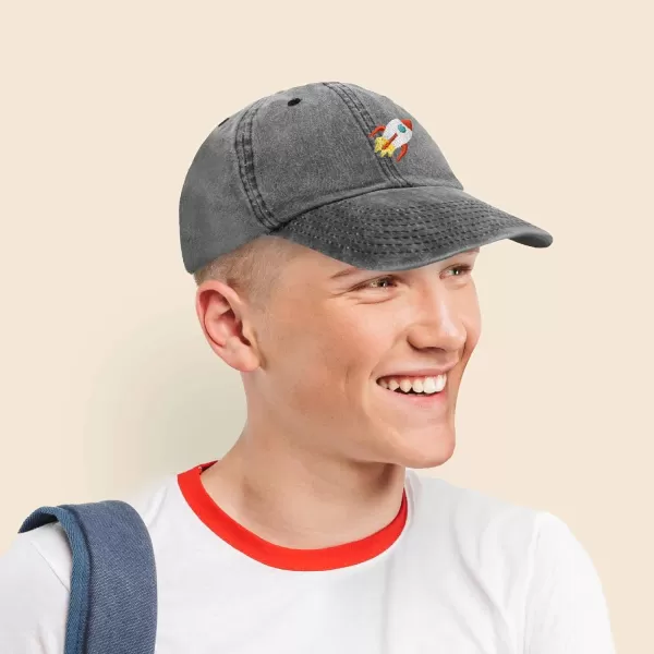 DALIX Rocket Hat Space Dad Caps Embroidered Custom Cap Cotton Hats NASA