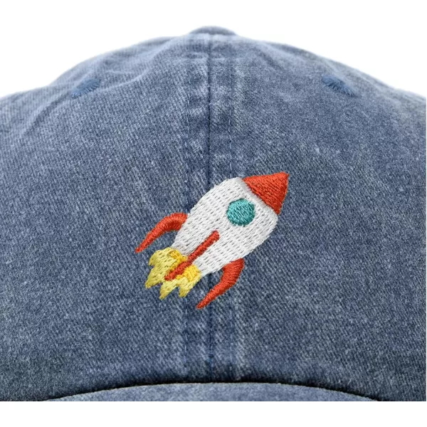 DALIX Rocket Hat Space Dad Caps Embroidered Custom Cap Cotton Hats NASA
