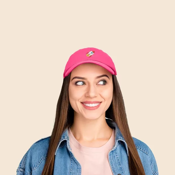 DALIX Rocket Hat Space Dad Caps Embroidered Custom Cap Cotton Hats NASA