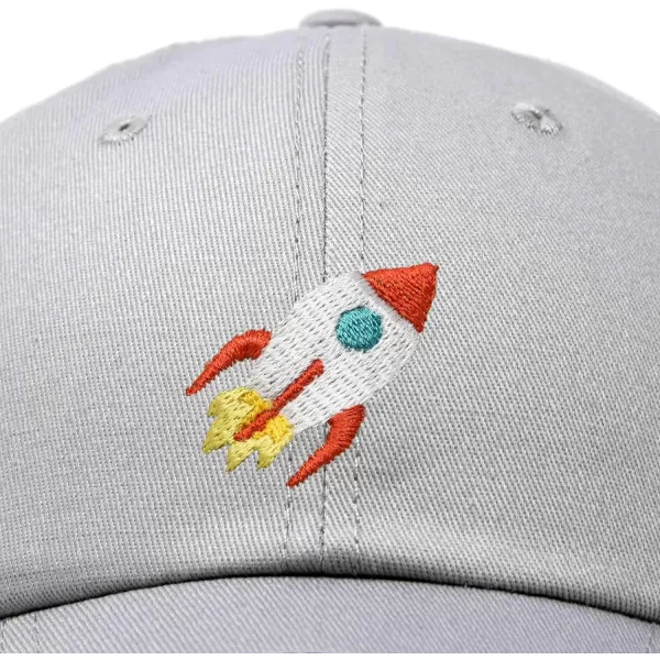 DALIX Rocket Hat Space Dad Caps Embroidered Custom Cap Cotton Hats NASA