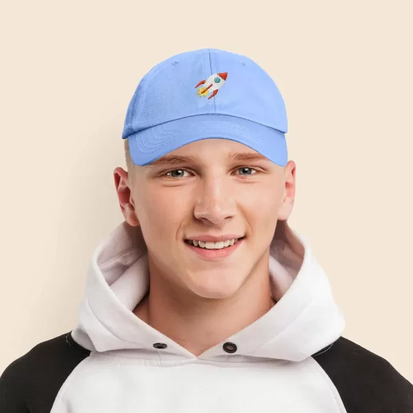 DALIX Rocket Hat Space Dad Caps Embroidered Custom Cap Cotton Hats NASA