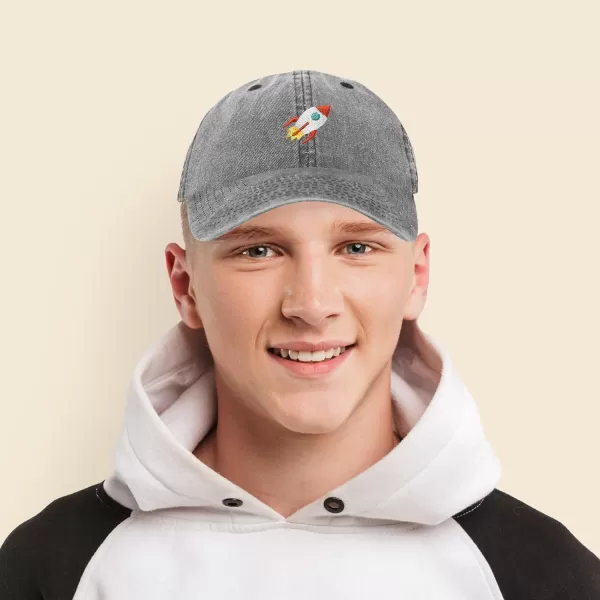 DALIX Rocket Hat Space Dad Caps Embroidered Custom Cap Cotton Hats NASA