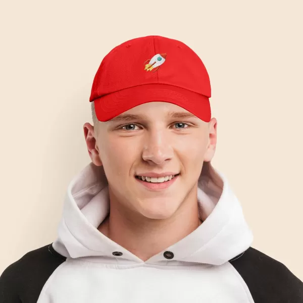 DALIX Rocket Hat Space Dad Caps Embroidered Custom Cap Cotton Hats NASA