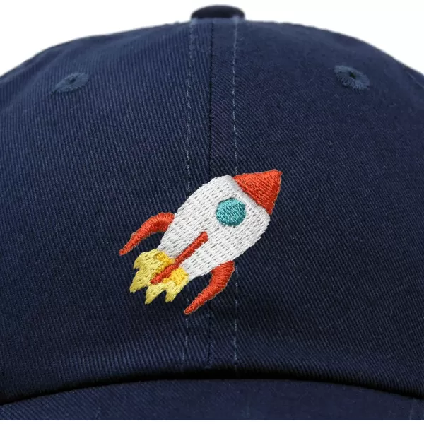 DALIX Rocket Hat Space Dad Caps Embroidered Custom Cap Cotton Hats NASA