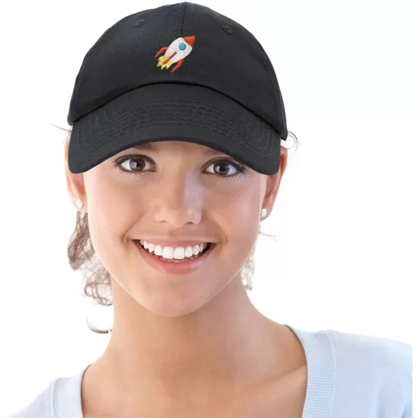 DALIX Rocket Hat Space Dad Caps Embroidered Custom Cap Cotton Hats NASA