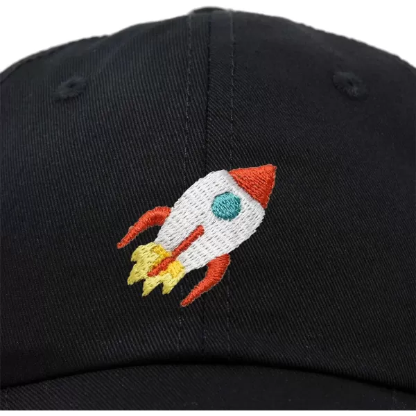 DALIX Rocket Hat Space Dad Caps Embroidered Custom Cap Cotton Hats NASA