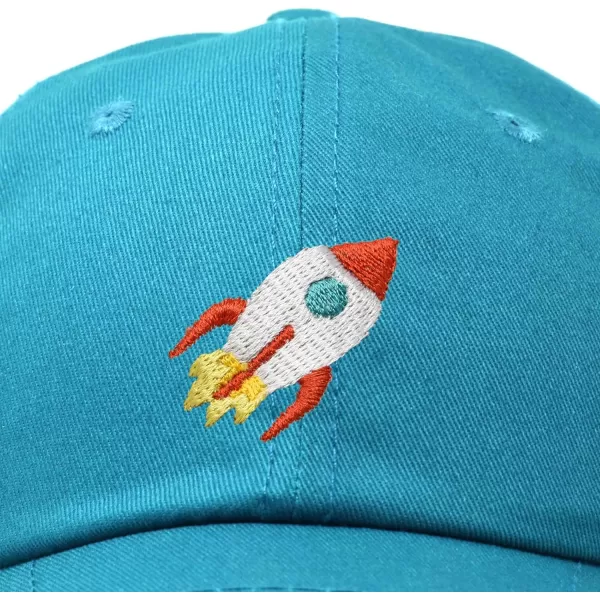 DALIX Rocket Hat Space Dad Caps Embroidered Custom Cap Cotton Hats NASA